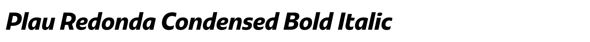 Plau Redonda Condensed Bold Italic image